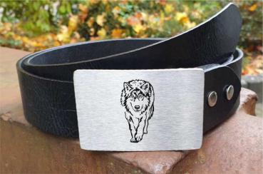 Gürtelschnalle Leder ausgeschnitten